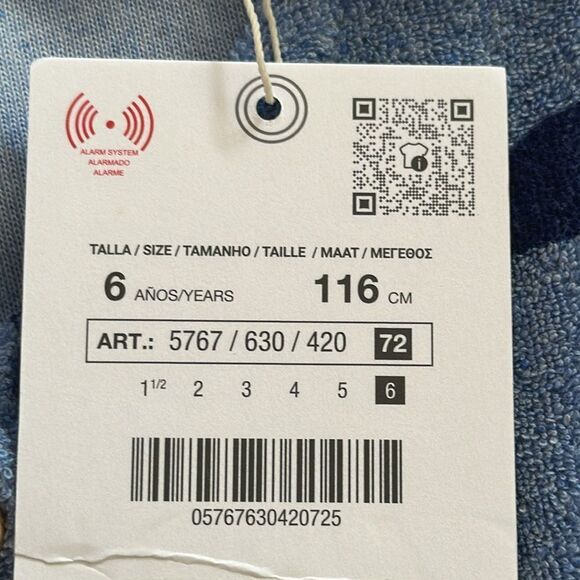 ZARA Kids | Blue | CLOUD TERRYCLOTH JUMPSUIT - Picture 5 of 7